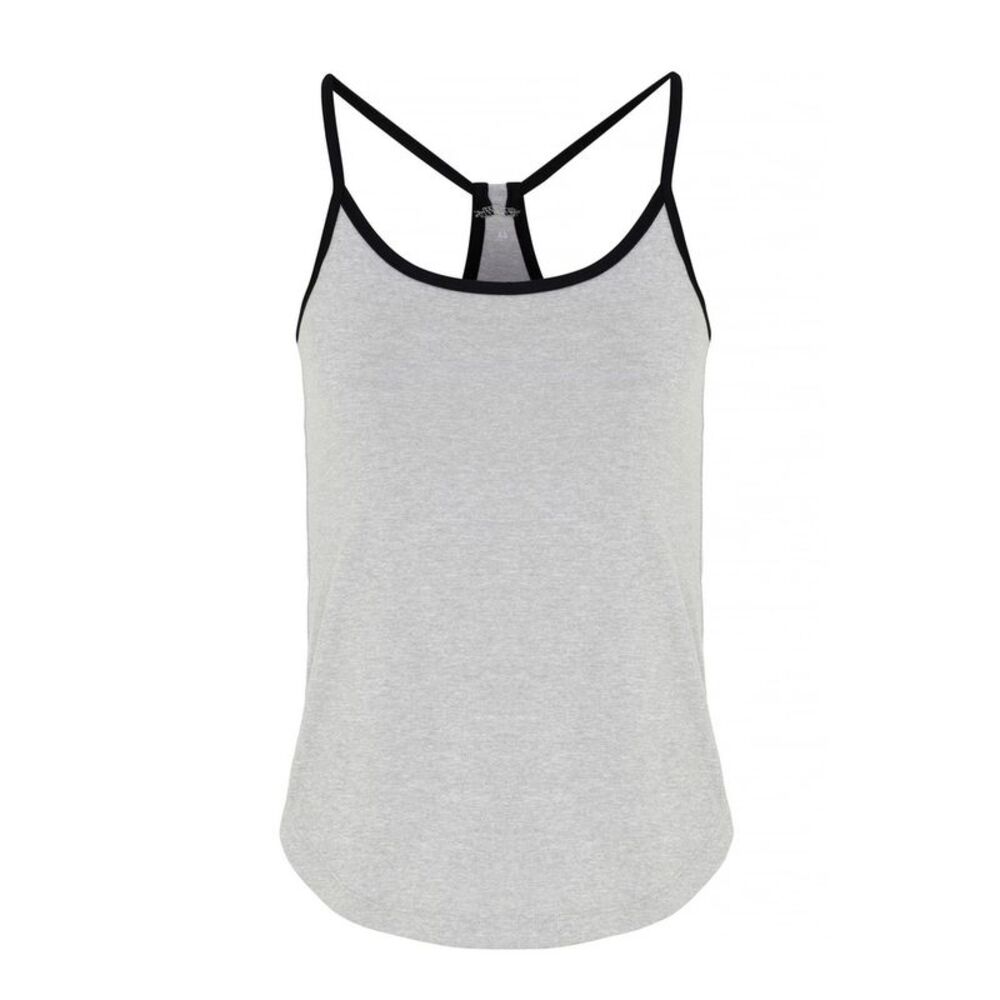 TriDri Womens/Ladies Yoga Undershirt / Silver Melange/Black